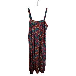 Natural Life Jenny Maxi Dress Womens Size Medium Pink Blue Floral NWT NEW